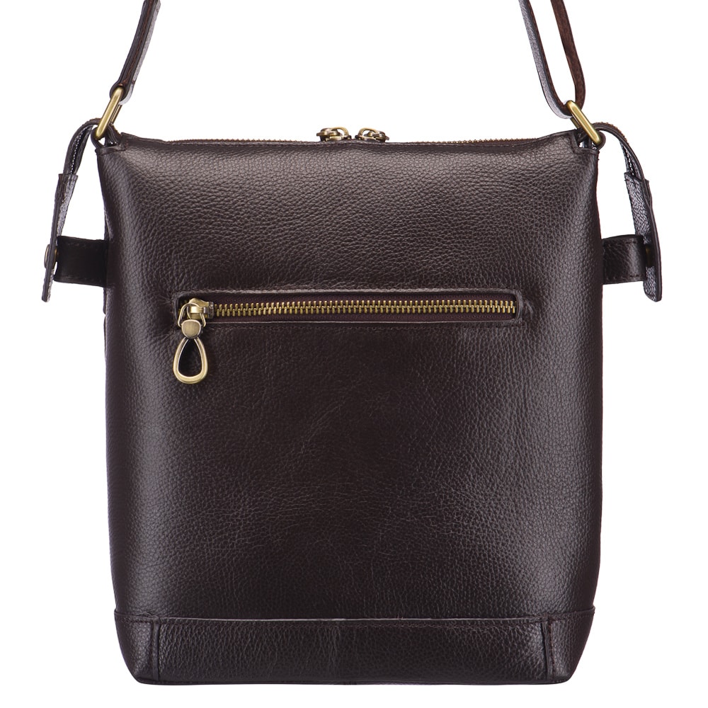 Сумка через плечо Dr.Koffer из натуральной кожи коричневая