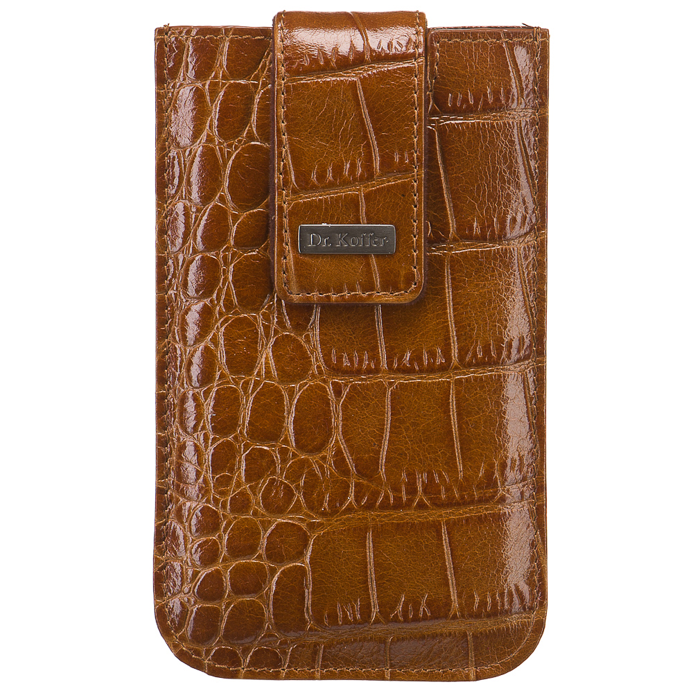 Чехол для телефона из натуральной кожи коричневый Dr.Koffer