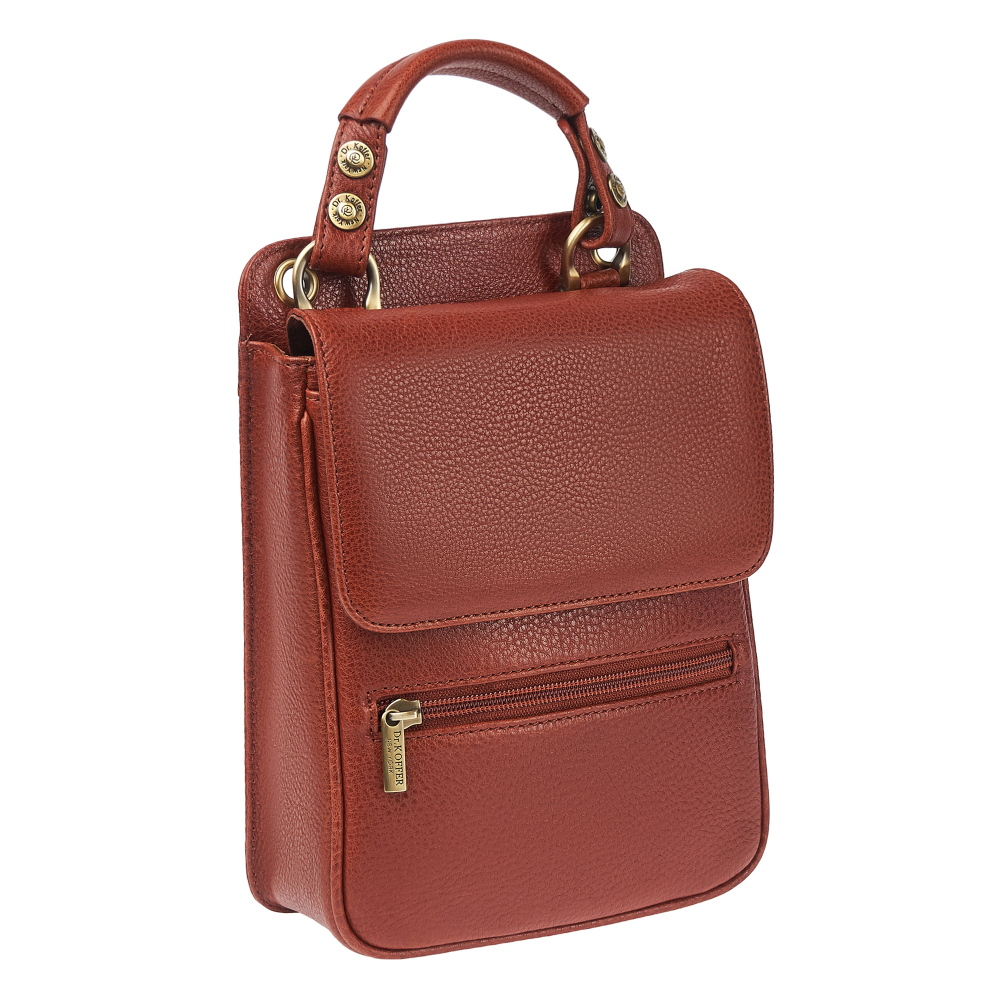 Сумка через плечо Dr.Koffer из натуральной кожи коричневая