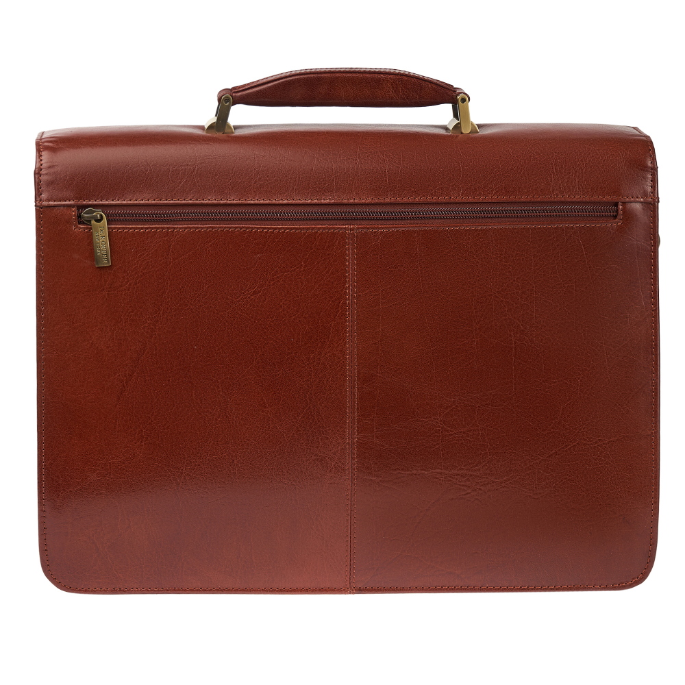 Портфель Dr.Koffer из натуральной кожи светло-коричневый