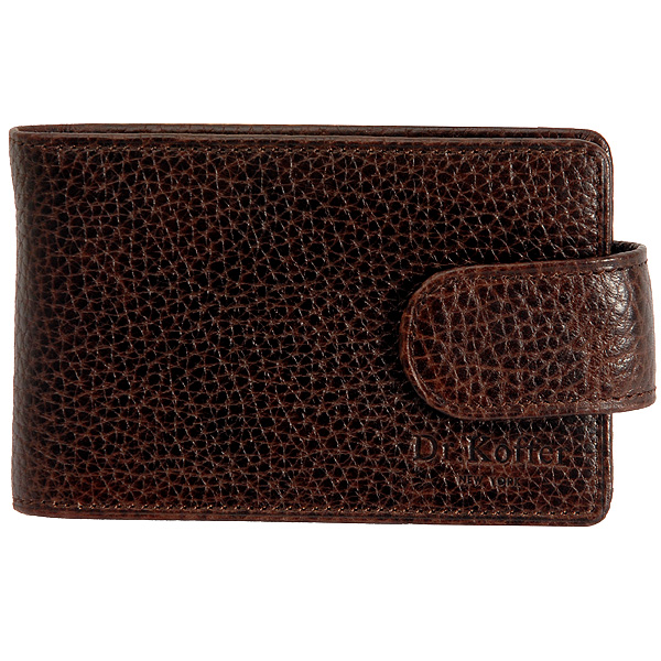 Визитница Dr.Koffer из натуральной кожи темно-коричневая
