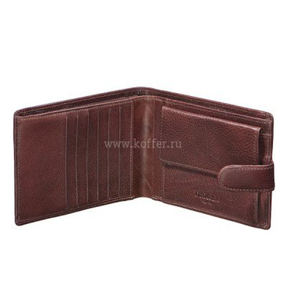 Портмоне Dr.Koffer из натуральной кожи коричневое
