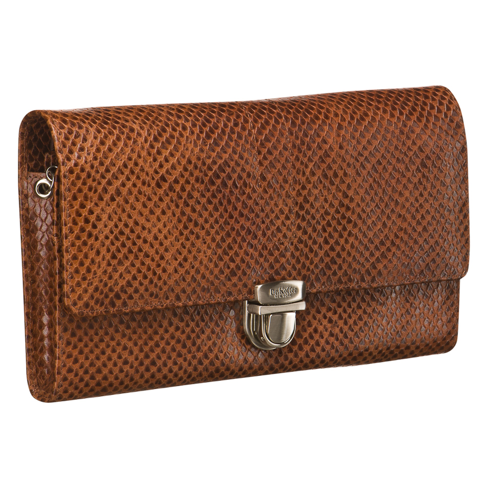 Сумка барсетка из натуральной кожи Dr. Koffer коричневая