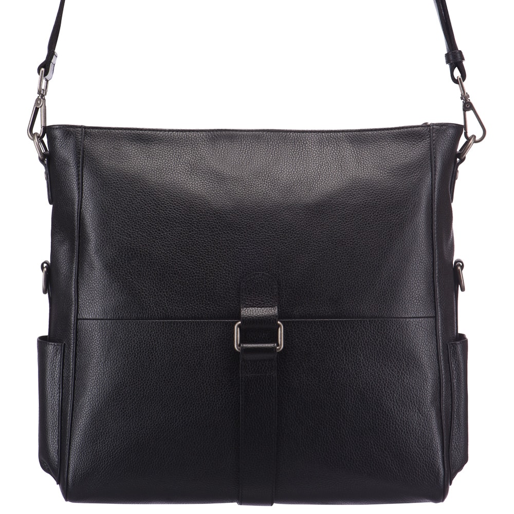 Сумка через плечо Dr.Koffer из натуральной кожи черная