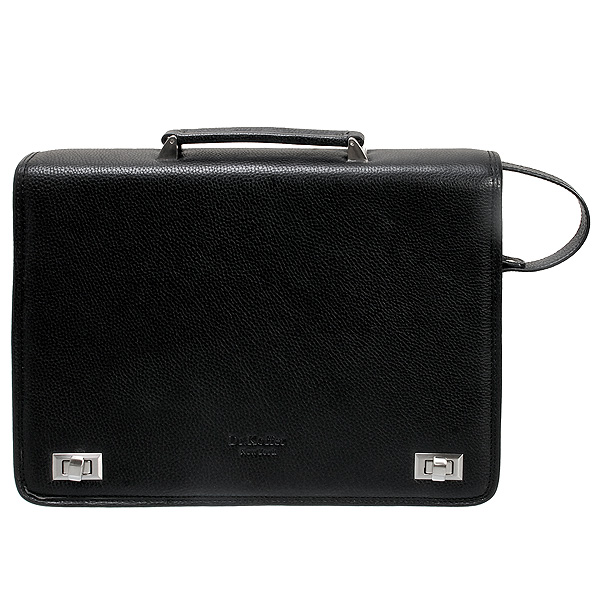 Портфель Dr.Koffer из натуральной кожи черный