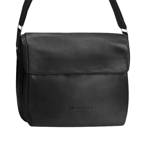 Сумка через плечо Dr.Koffer из натуральной кожи черная
