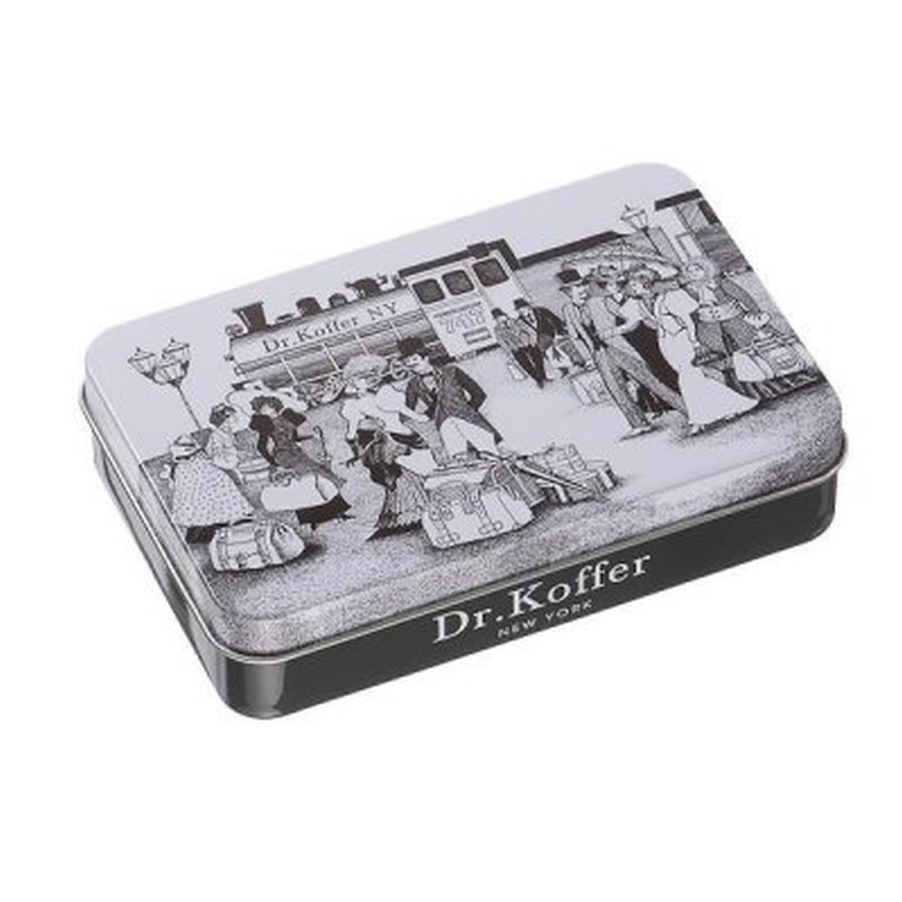 Черное кожаное портмоне классического дизайна с клапаном на кнопке Dr.Koffer X510117-02-04B