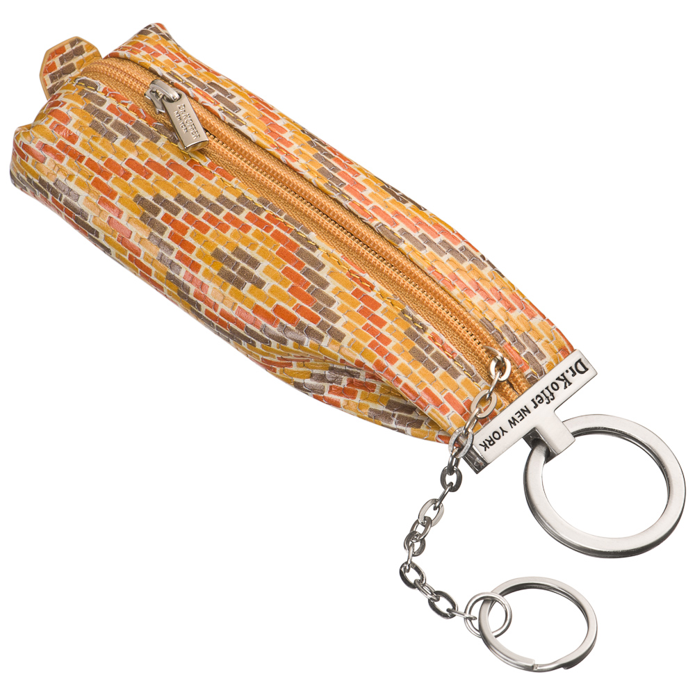 Ключница Dr.Koffer из натуральной кожи желтая