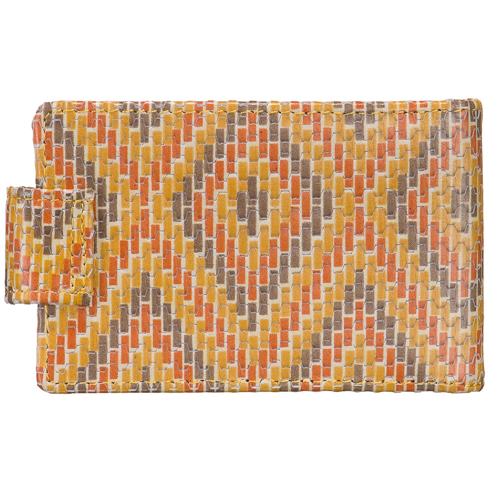 Визитница Dr.Koffer из натуральной кожи желтая