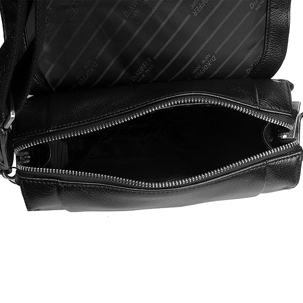 Черная мужская сумка с клапаном на магните Dr.Koffer M402329-02-04