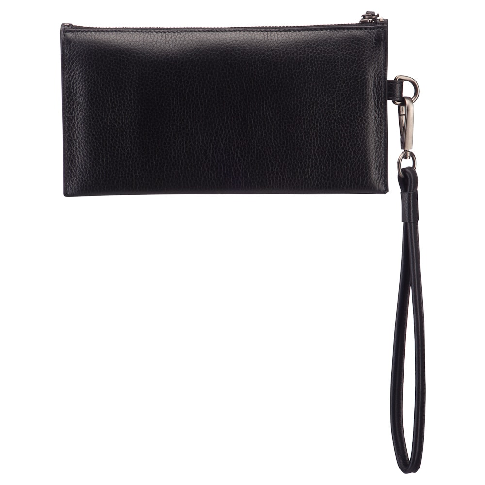 Сумка барсетка из натуральной кожи Dr. Koffer черная