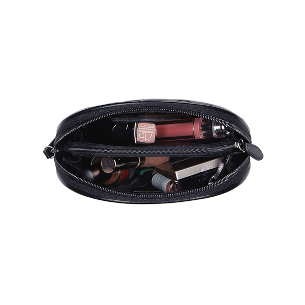 Косметичка Dr.Koffer из натуральной кожи черная