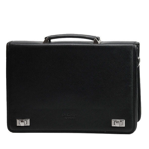 Портфель Dr.Koffer из натуральной кожи черный