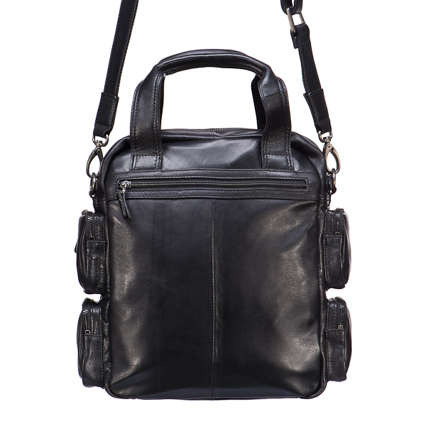 Сумка планшет Dr.Koffer из натуральной кожи черный