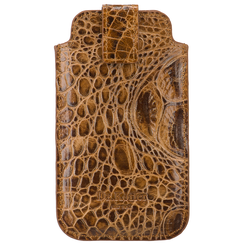 Чехол для телефона из натуральной кожи коричневый Dr.Koffer