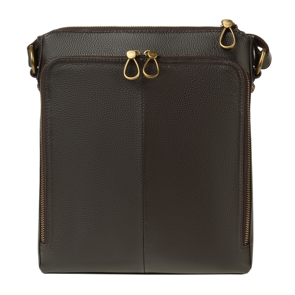 Сумка через плечо Dr.Koffer из натуральной кожи коричневая