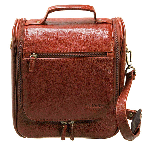 Бьюти-кейс несессер Dr. Koffer из натуральной кожи коричневый