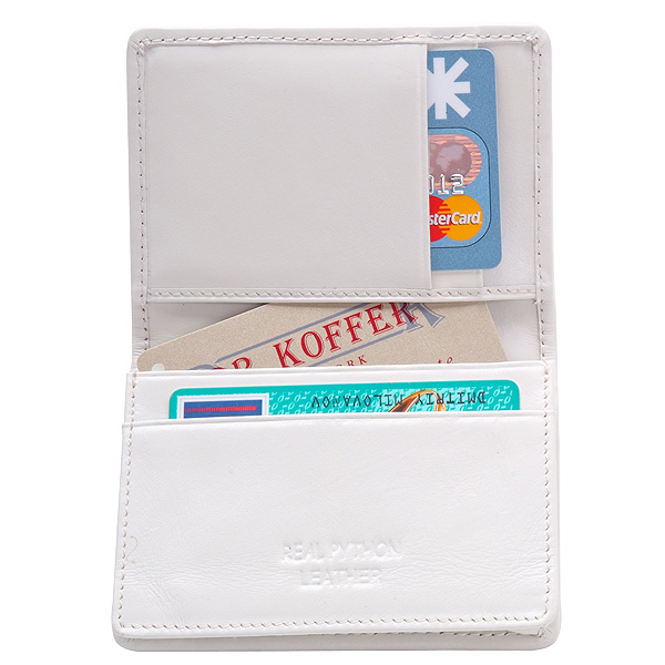 Визитница Dr.Koffer из натуральной кожи белая