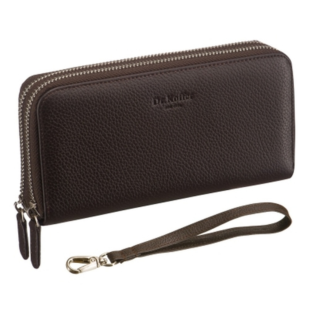 Портмоне Dr.Koffer из натуральной кожи коричневое