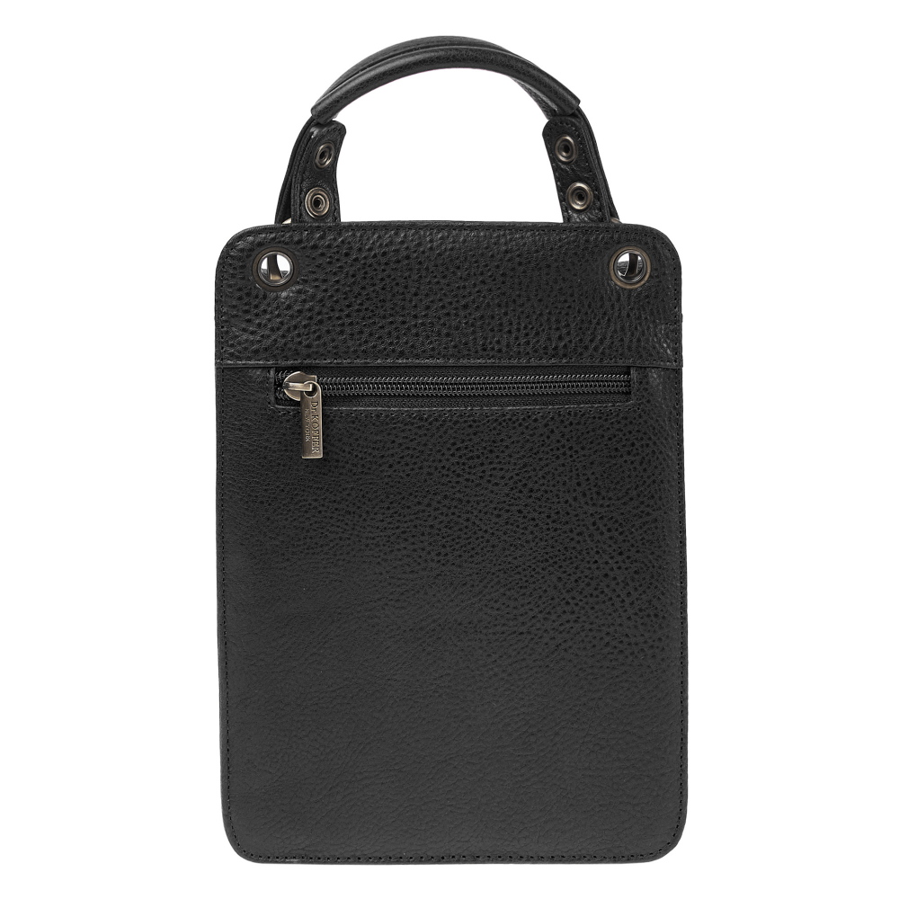 Сумка через плечо Dr.Koffer из натуральной кожи черная