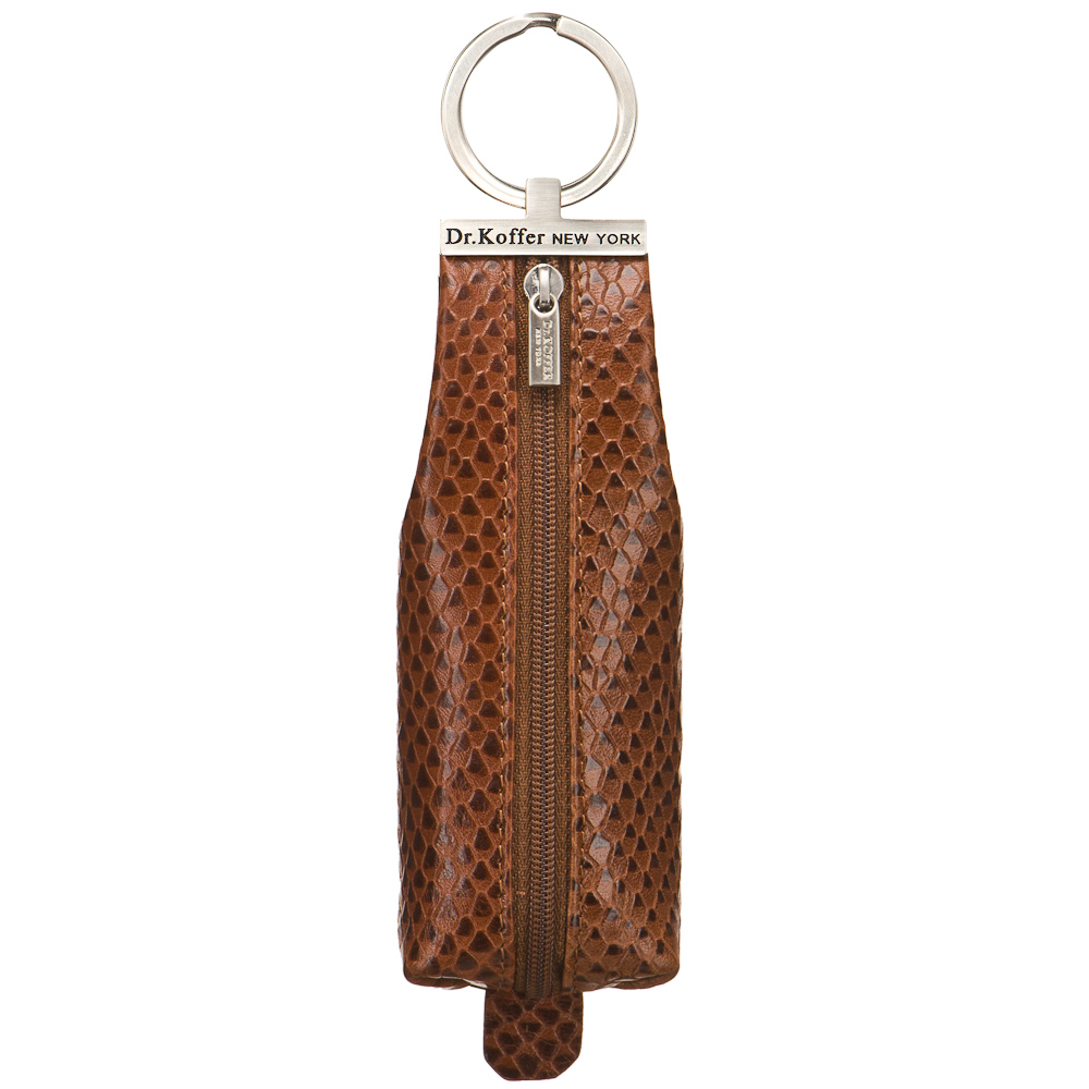 Ключница Dr.Koffer из натуральной кожи темно-коричневая