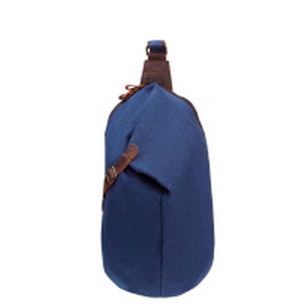 Рюкзак Dr.Koffer из канваса и натуральной кожи синий