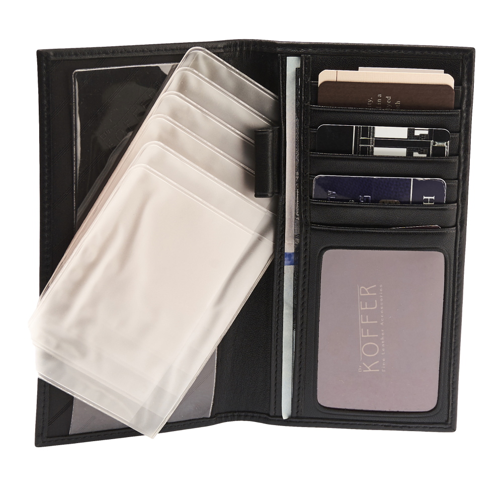 Портмоне Dr.Koffer из натуральной кожи черное