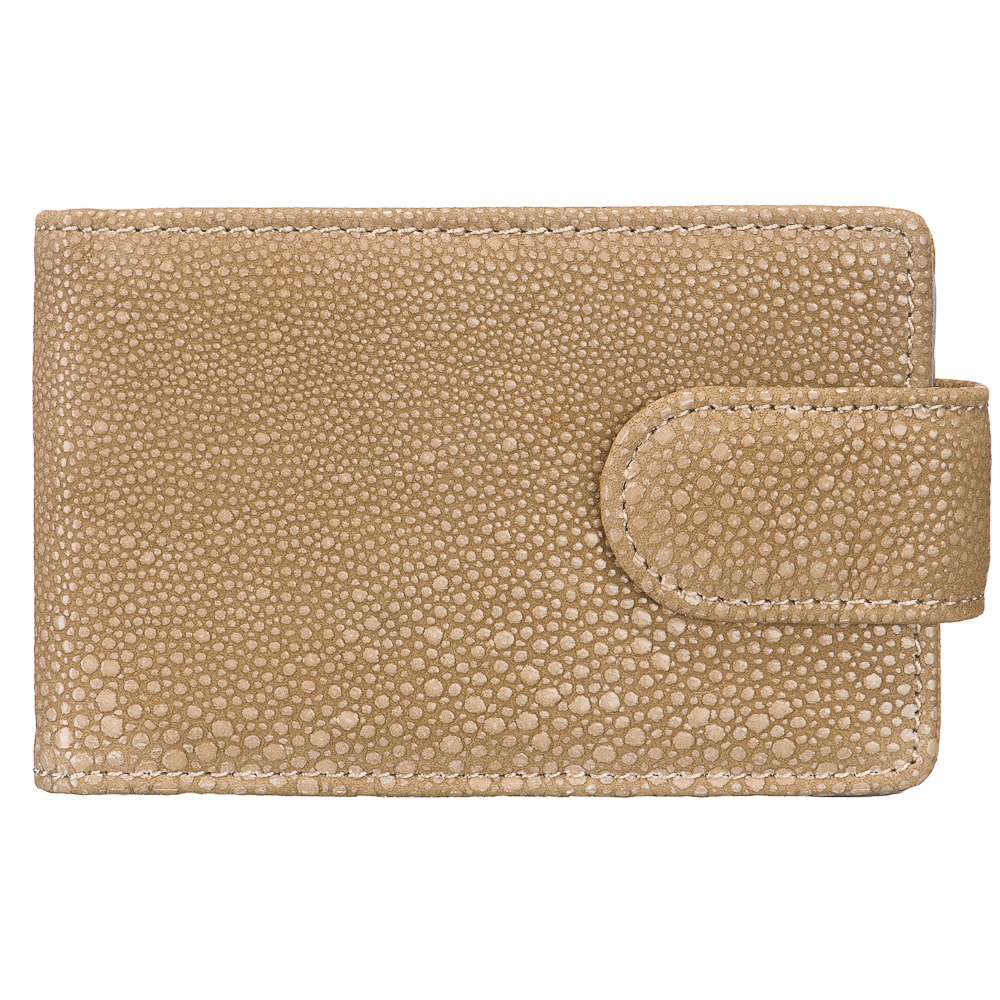 Визитница Dr.Koffer из натуральной кожи бежевая