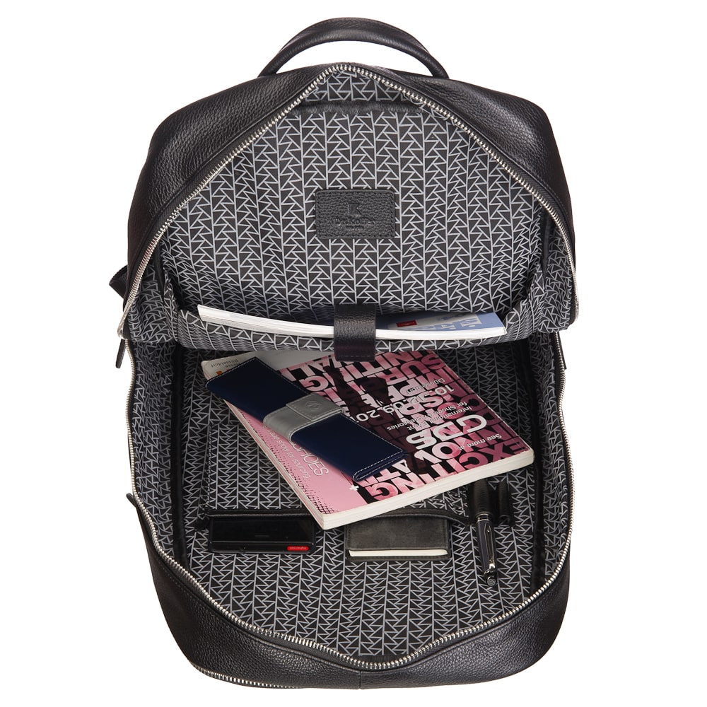 Рюкзак Dr.Koffer из натуральной кожи черный