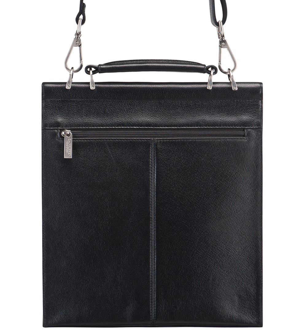 Сумка планшет Dr.Koffer из натуральной кожи черный