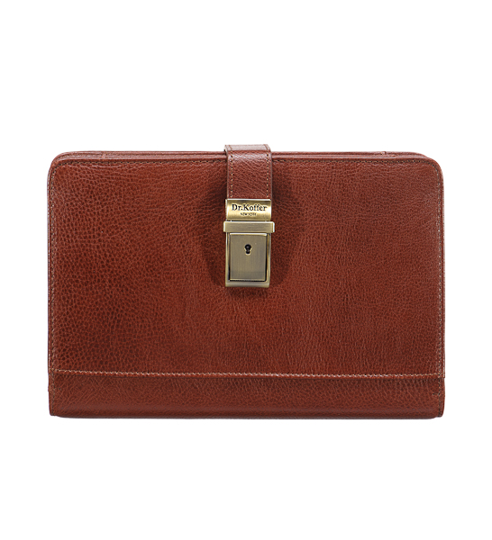 Сумка барсетка из натуральной кожи Dr. Koffer коричневая