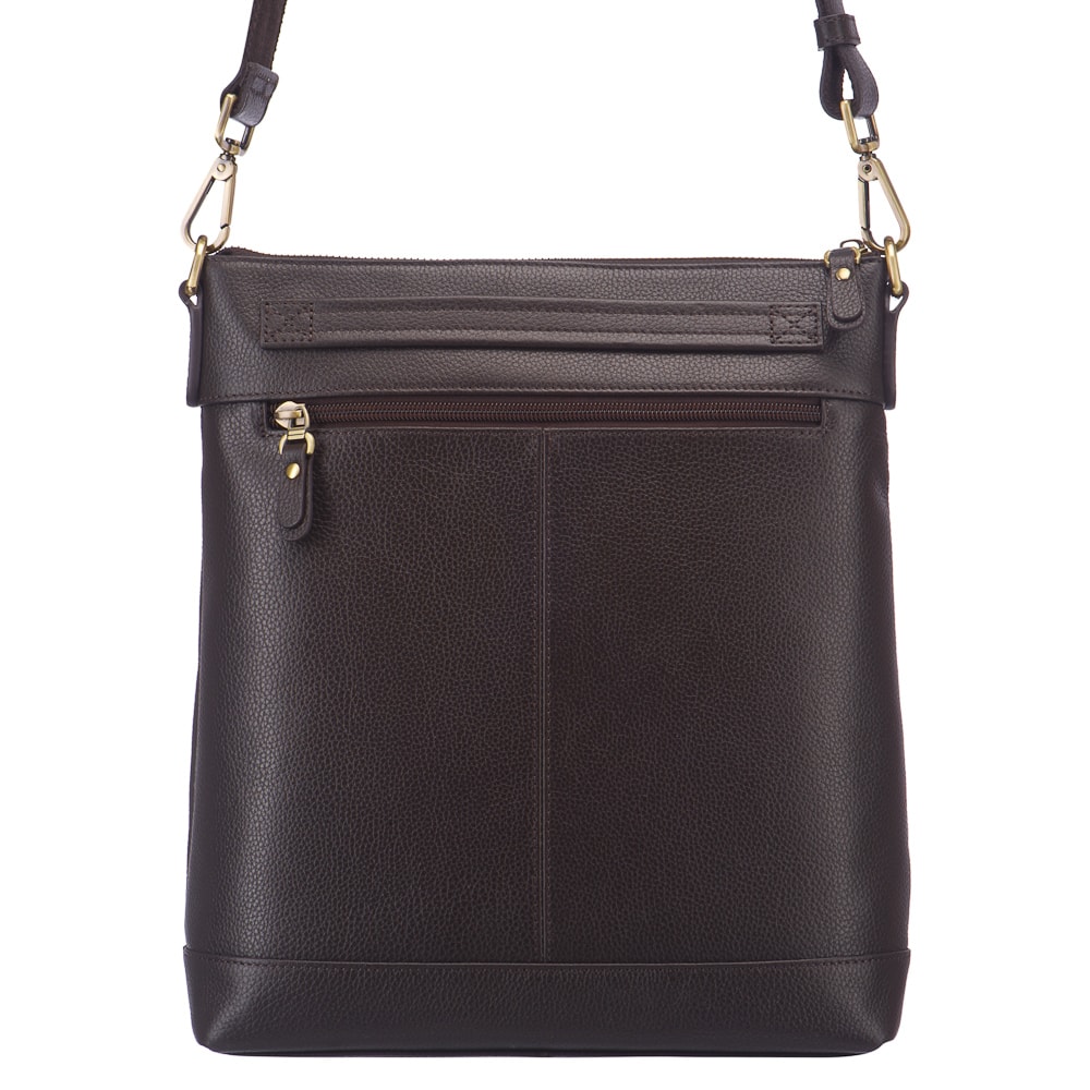 Сумка через плечо Dr.Koffer из натуральной кожи коричневая