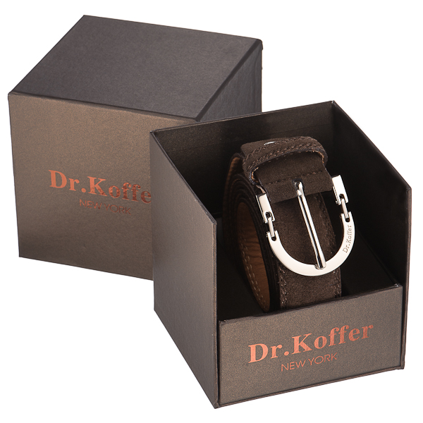 Ремень Dr. Koffer из натуральной кожи коричневый