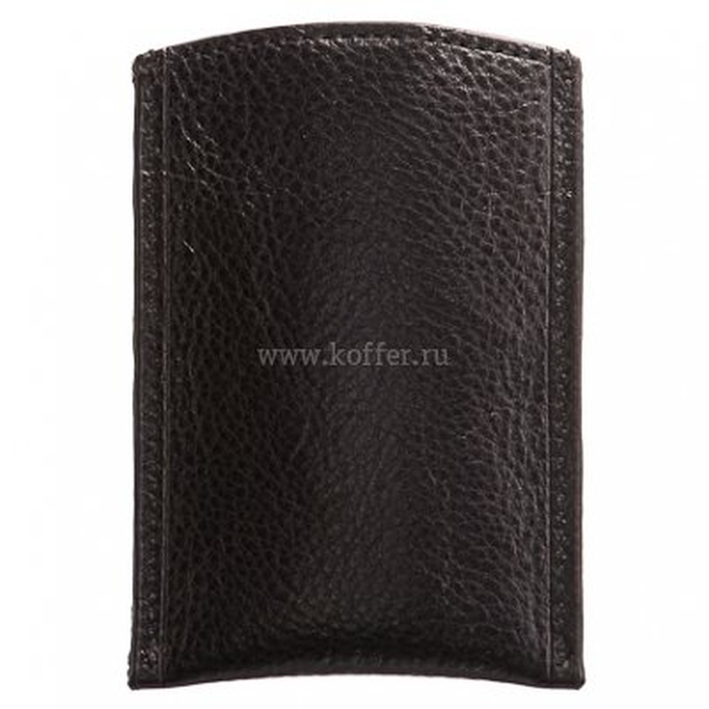 Кредитница из черной кожи с язычком Dr.Koffer X510332-02-04