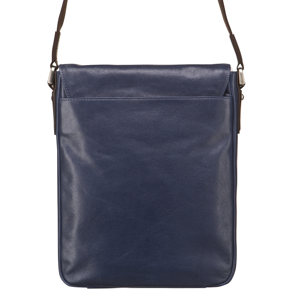 Сумка через плечо Dr.Koffer из натуральной кожи синяя