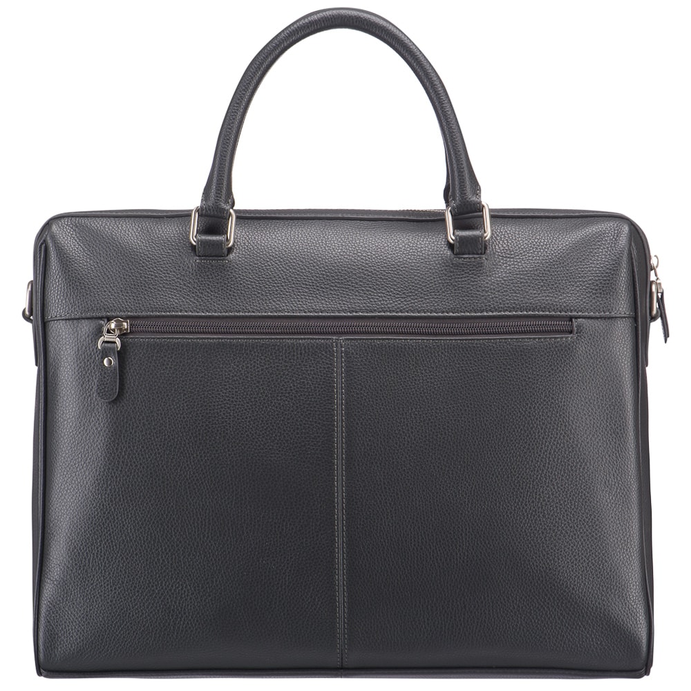 Деловая сумка Dr.Koffer из натуральной кожи серая