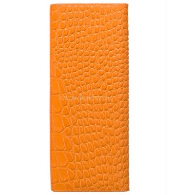 Визитница Dr.Koffer из натуральной кожи оранжевая