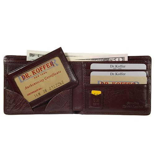 Портмоне Dr.Koffer из натуральной кожи коричневое