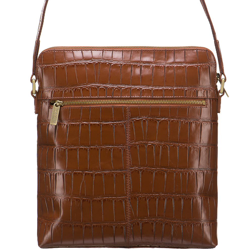 Сумка через плечо Dr.Koffer из натуральной кожи коричневая