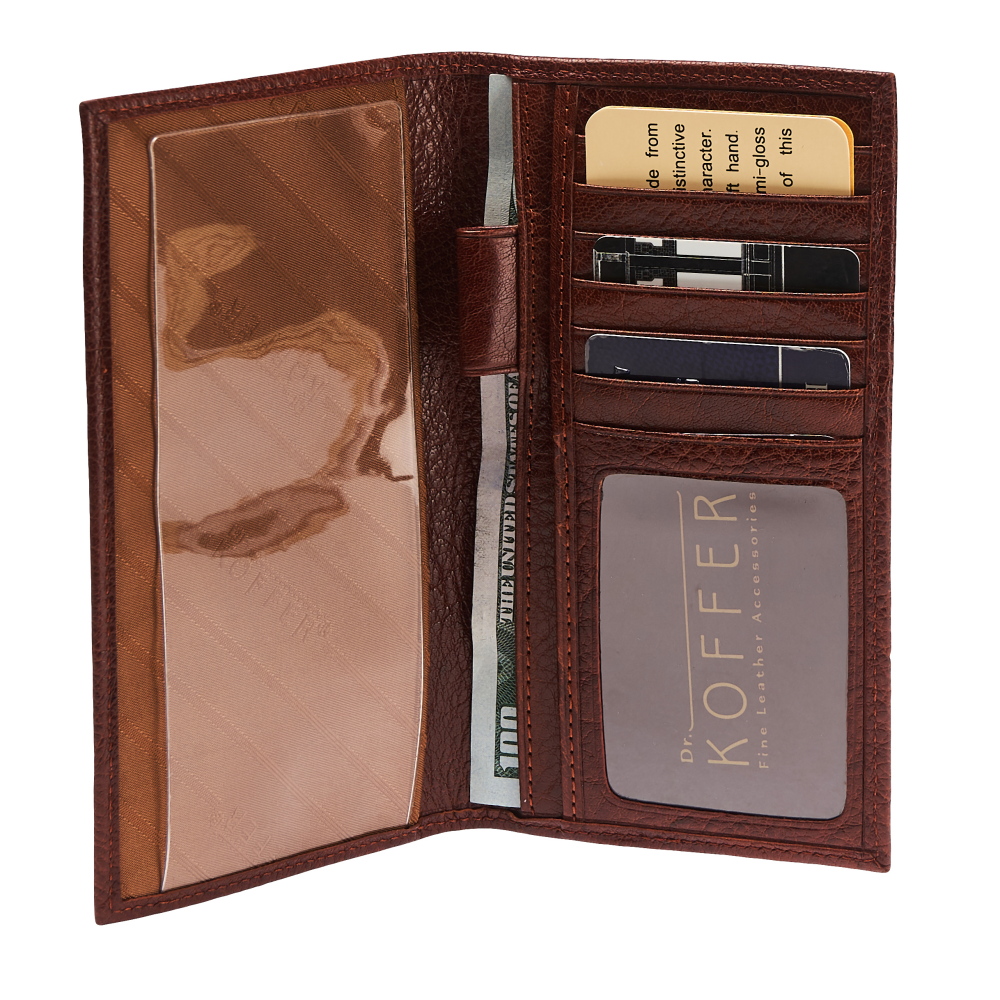 Портмоне Dr.Koffer из натуральной кожи светло-коричневое