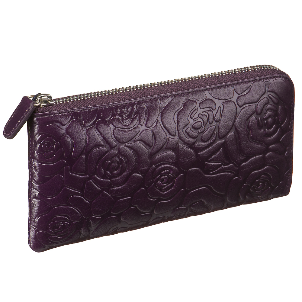 Портмоне Dr.Koffer из натуральной кожи фиолетовое