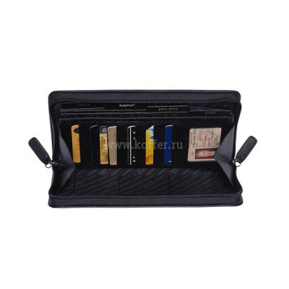 Портмоне Dr.Koffer из натуральной кожи черное