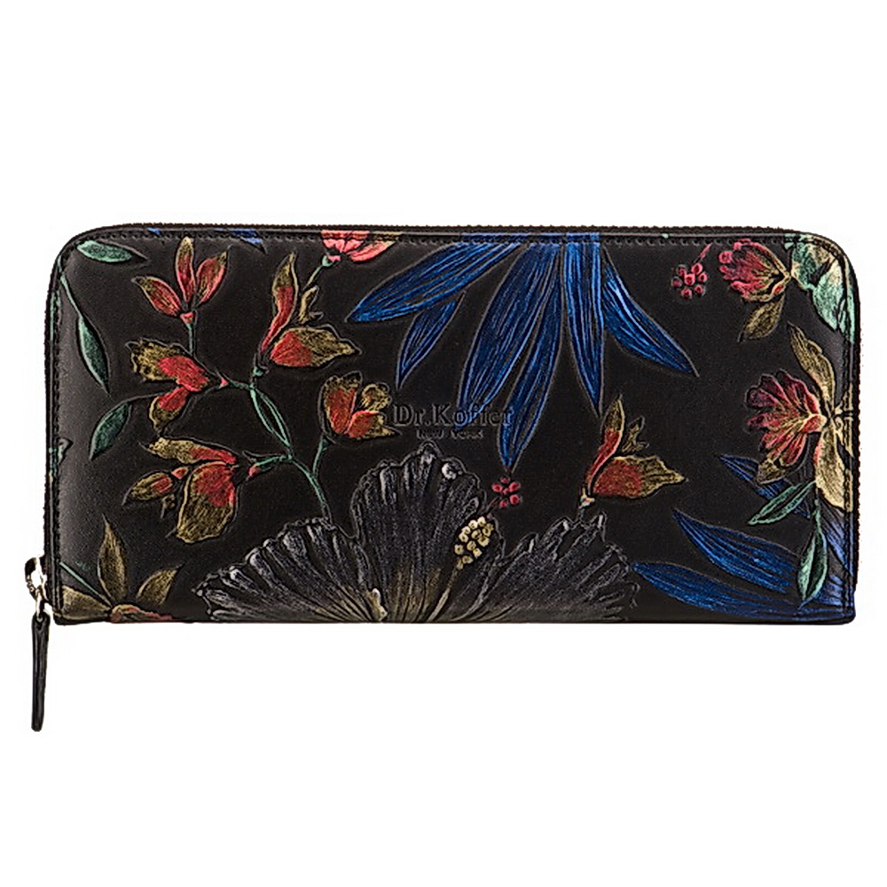 Портмоне Dr.Koffer из натуральной кожи черное