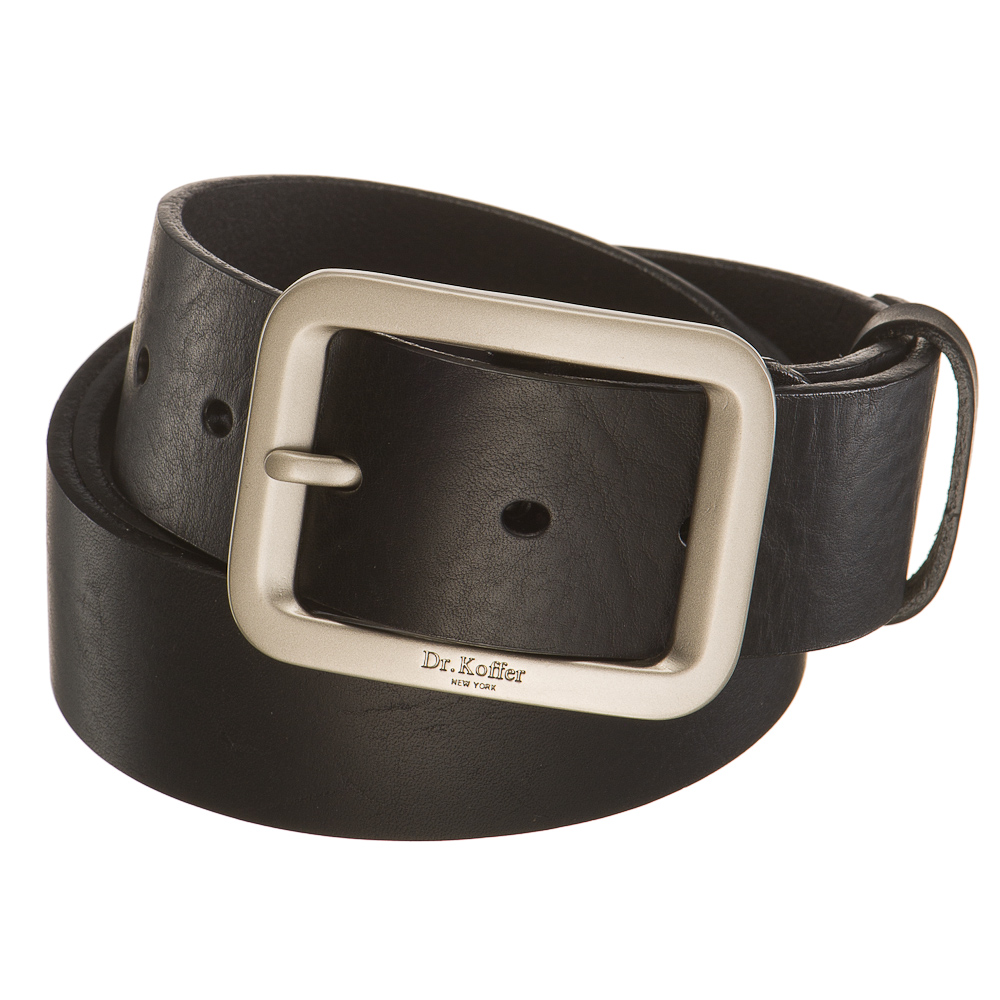 Стильный ремень с пряжкой из сатинированного металла Dr.Koffer R030V05115-107-04