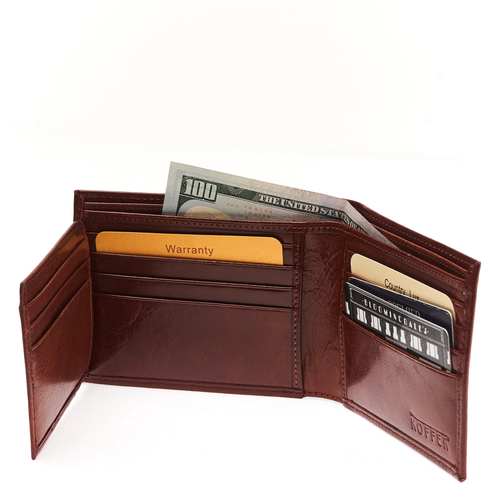 Портмоне Dr.Koffer из натуральной кожи светло-коричневое