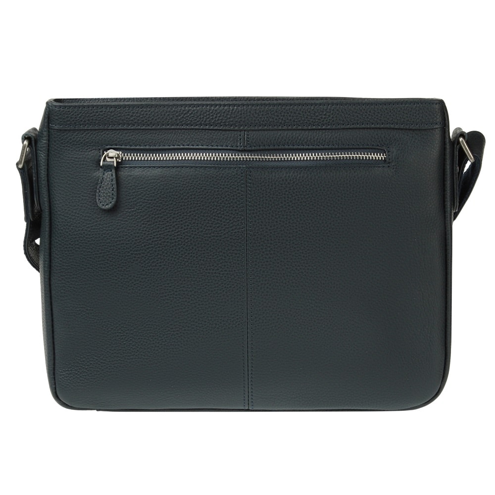 Деловая сумка Dr.Koffer из натуральной кожи синяя