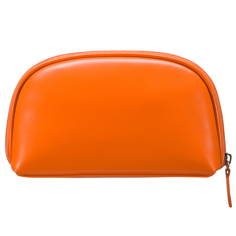 Косметичка Dr.Koffer из натуральной кожи оранжевая