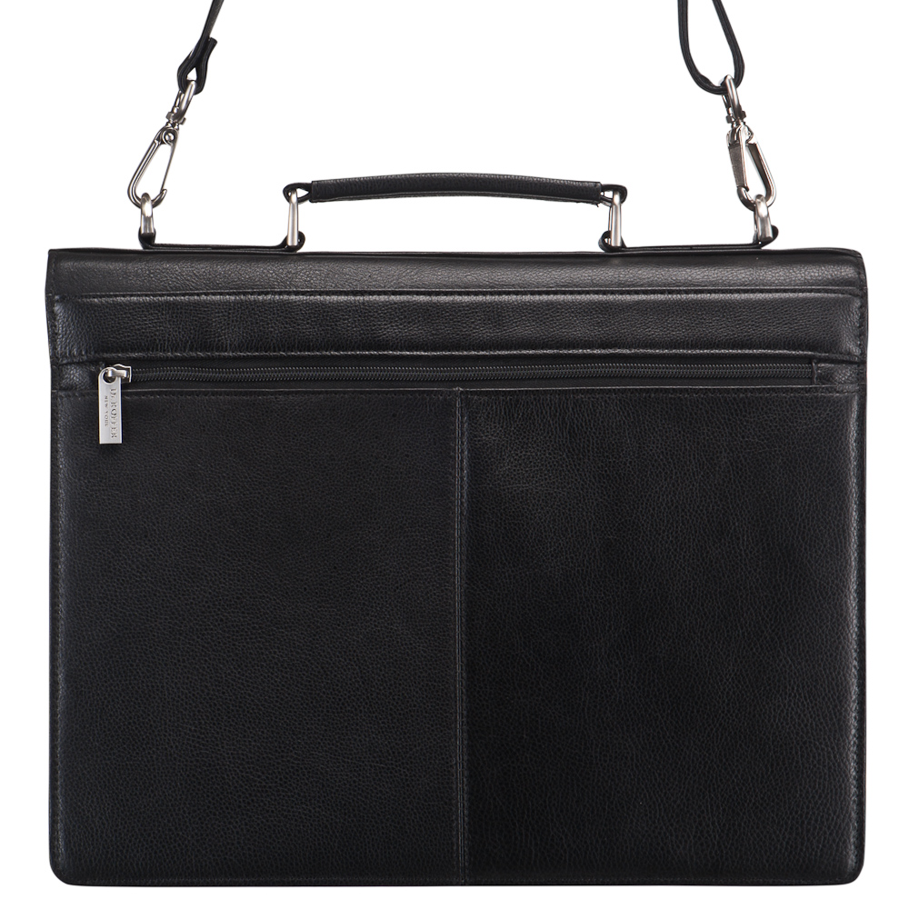 Портфель Dr.Koffer из натуральной кожи черный
