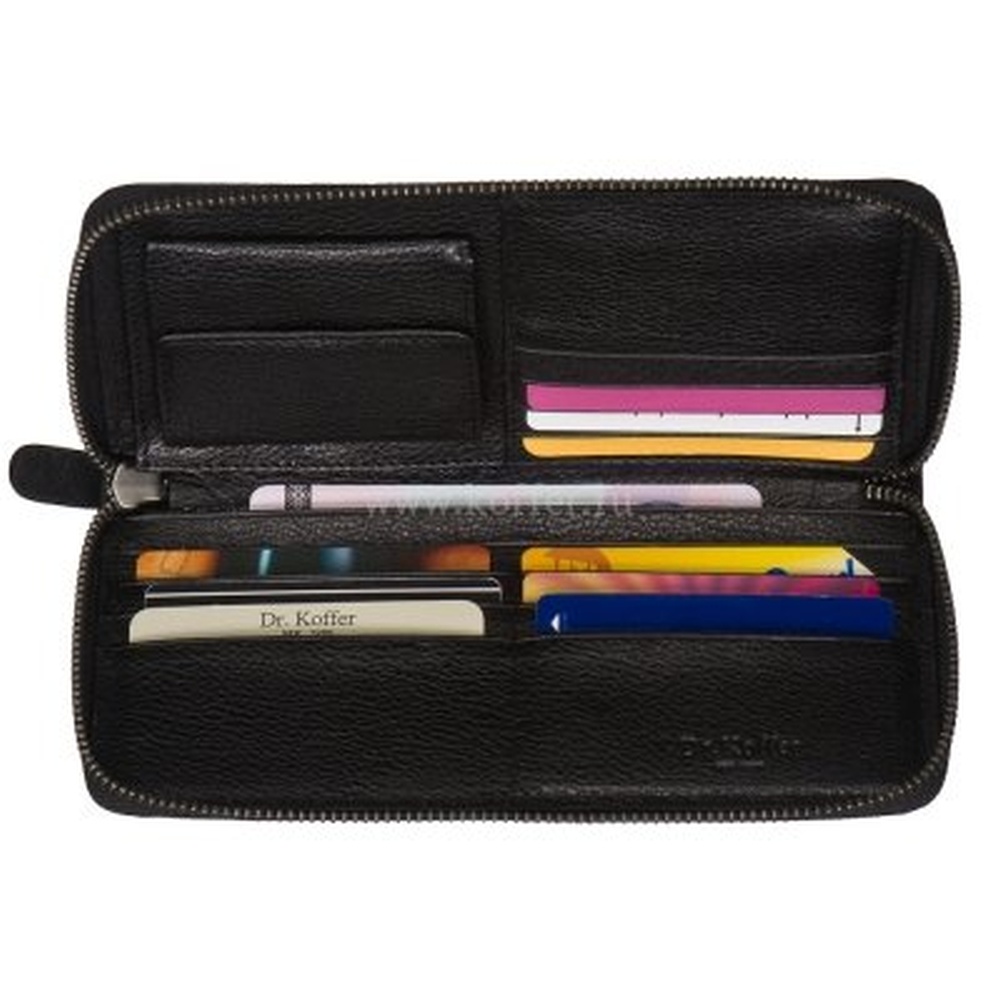 Портмоне Dr.Koffer из натуральной кожи черное
