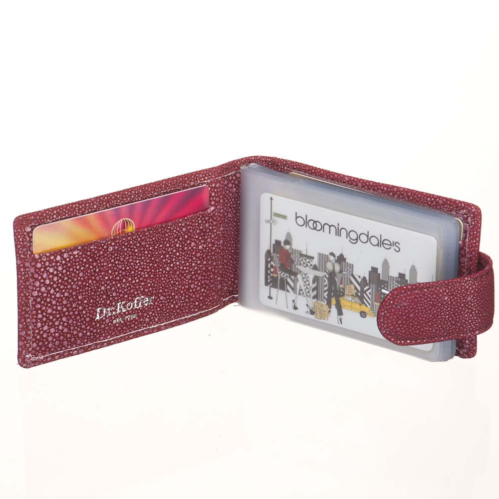 Визитница Dr.Koffer из натуральной кожи фиолетовая